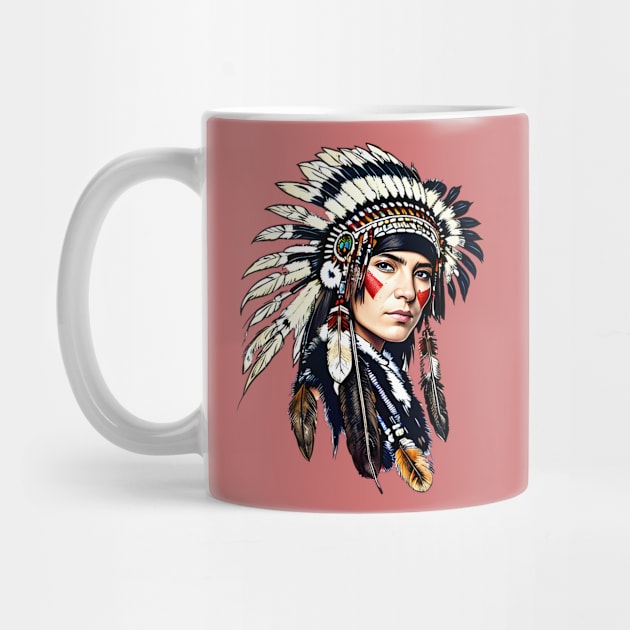 native american  line art desing by marklink